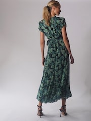 Religion Green Wrap Maxi Dress With Full Skirt And V Neck In Abstract Print - Image 3 of 5