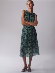 Religion Green Halterneck Destiny Midi Dress In Beautiful Prints - Image 3 of 5