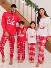 Society 8 Red Reindeer Team Matching Family Christmas PJ Set - Image 1 of 5