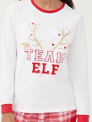 Society 8 Red Reindeer Team Matching Family Christmas PJ Set - Image 5 of 5