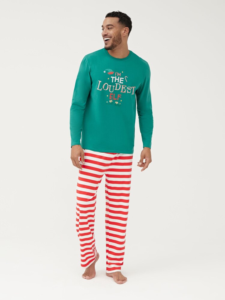 Society 8 Green Elf Matching Family Elf Christmas PJ Set - Image 2 of 5 Society 8 Green Elf Matching Family Elf Christmas PJ Set - Image 2 of 5