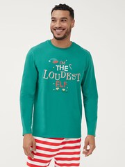 Society 8 Green Elf Matching Family Elf Christmas PJ Set - Image 4 of 5