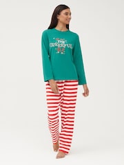 Society 8 Green Elf Matching Family Elf Christmas PJ Set - Image 2 of 5