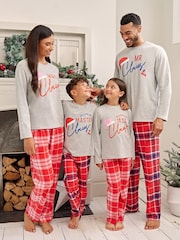 Society 8 Grey Claus Xmas Matching Family Claus Christmas PJ Set - Image 1 of 5