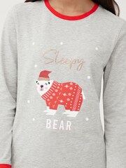 Society 8 Red Bearly Awake Matching Family Bear Christmas PJ Set - Image 4 of 5