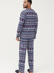 Society 8 Navy Fairisle Matching Family Fairisle Christmas PJ Set - Image 3 of 5