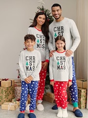 Society 8 Red Christmas Crew Matching Family Christmas PJ Set - Image 1 of 5