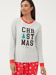 Society 8 Red Christmas Crew Matching Family Christmas PJ Set - Image 4 of 5