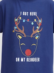 Society 8 Blue Deer Matching Family Christmas PJ Set - Image 4 of 5