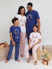 Society 8 Red Deer Matching Family Christmas PJ Set - Image 1 of 5