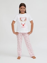 Society 8 Red Deer Matching Family Christmas PJ Set - Image 2 of 5