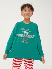 Society 8 Green Elf Matching Family Elf Christmas PJ Set - Image 4 of 5