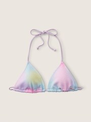 Victoria's Secret PINK Purple Multi Crinkle Triangle Halterneck Bikini Top - Image 4 of 5