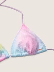 Victoria's Secret PINK Purple Multi Crinkle Triangle Halterneck Bikini Top - Image 5 of 5