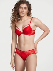 Victoria's Secret Lipstick Red Cheeky Lace Thong Knickers - Image 1 of 3