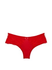 Victoria's Secret Lipstick Red Cheeky Lace Thong Knickers - Image 3 of 3