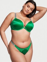 Victoria's Secret Verdant Green Smooth Brazilian Shine Strap Knickers - Image 1 of 2