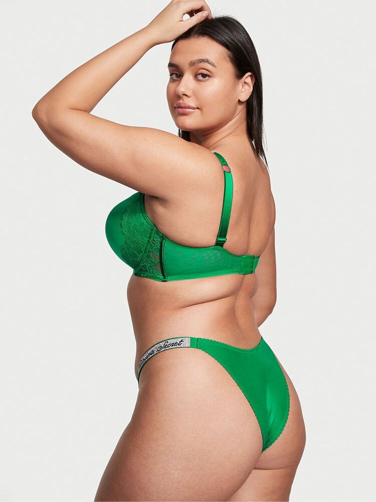 Victoria's Secret Verdant Green Smooth Brazilian Shine Strap Knickers - Image 2 of 2