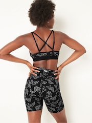 Victoria's Secret PINK Pure Black Butterflies Ruched Cycling Short - Image 2 of 3