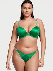 Victoria's Secret Verdant Green Smooth Thong Shine Strap Knickers - Image 1 of 2