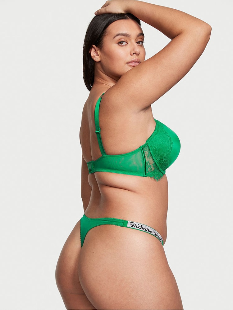 Victoria's Secret Verdant Green Smooth Thong Shine Strap Knickers - Image 2 of 2