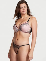 Victoria's Secret Dollhouse Pink Embroidery Push Up Bra - Image 3 of 4