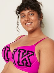 Victoria's Secret PINK PinkNeon Fuchsia Pink Smooth Push Up T-Shirt Bra - Image 3 of 5