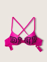 Victoria's Secret PINK PinkNeon Fuchsia Pink Smooth Push Up T-Shirt Bra - Image 5 of 5