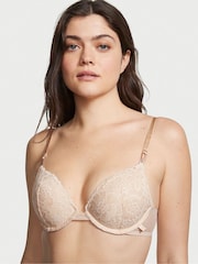 Victoria's Secret Champagne Nude Lace T-Shirt Push Up Bra - Image 1 of 3