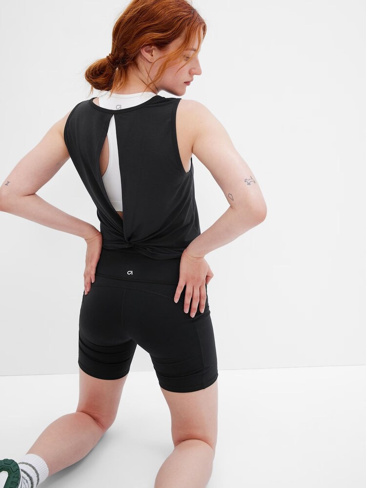 Gap Black Breathable Twist Back Vest - Image 3 of 3
