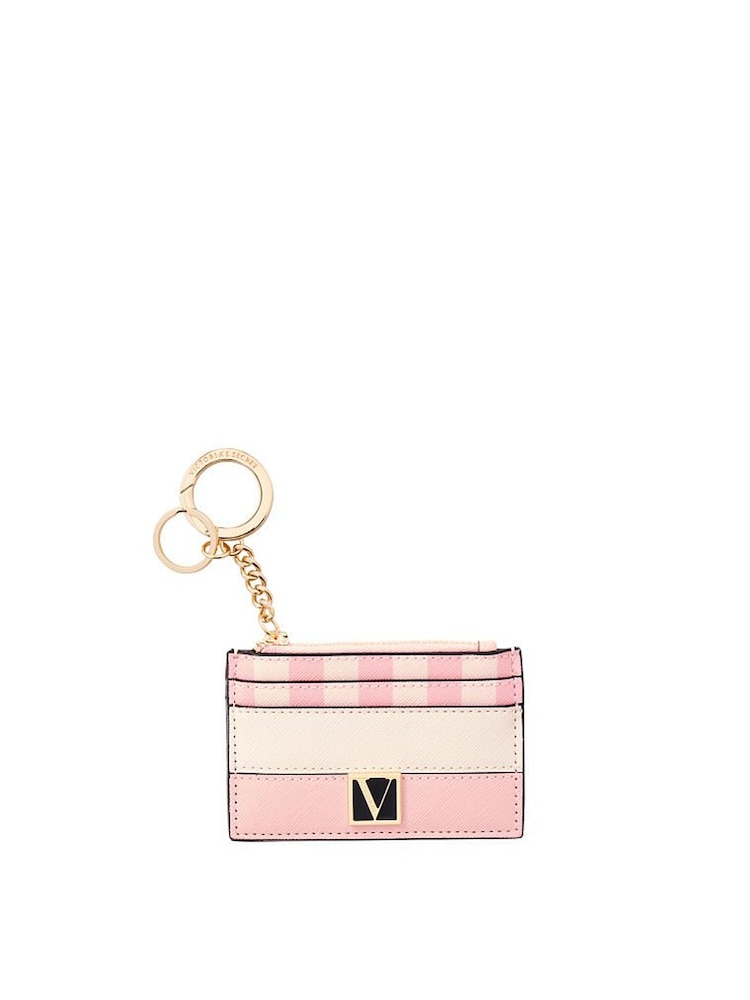Victoria's Secret Pink Iconic Stripe Card Holder Keyring - Image 1 of 4