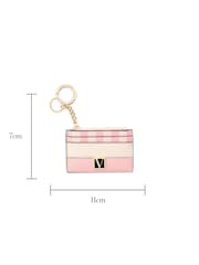 Victoria's Secret Pink Iconic Stripe Card Holder Keyring - Image 4 of 4