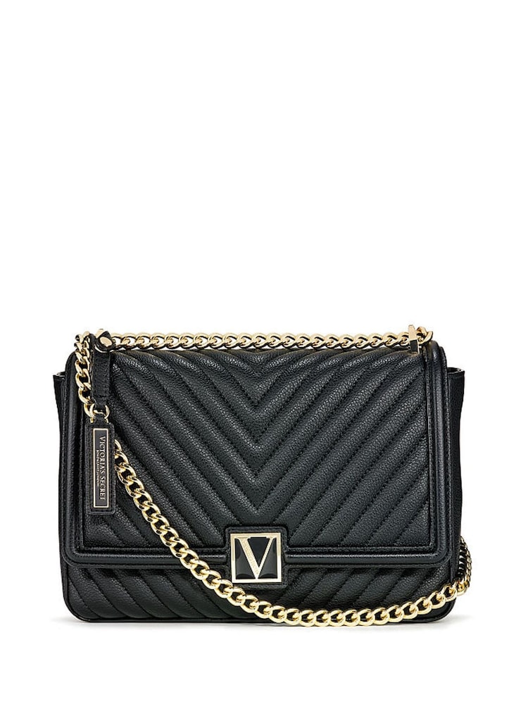 Victoria's Secret Black Lily Medium Shoulder Bag - Image 1 of 5 Victoria's Secret Black Lily Medium Shoulder Bag - Image 1 of 5