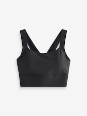 Schwarz - Athleta Warrior Lang geschnittener Sport-BH mit mittelstarkem Stützeffekt - Bild 1 von 1