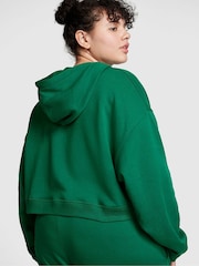 Victoria's Secret PINK Garnet Green Fleece Cropped Hoodie - Image 2 of 4