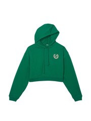 Victoria's Secret PINK Garnet Green Fleece Cropped Hoodie - Image 4 of 4
