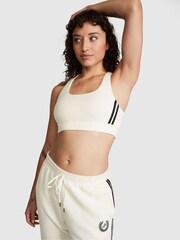 Victoria's Secret PINK Creamer Beige Reverse Fleece Bra - Image 1 of 3