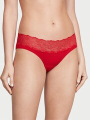 Victoria's Secret Lipstick Red Posey Hipster Lace Waist Knickers - Image 1 of 1