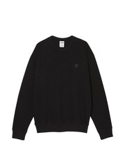 Victoria's Secret PINK Pure Black Fleece Oversized Sweatshirt - Image 4 of 4
