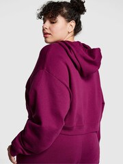 Victoria's Secret PINK Vivid Magenta Pink Fleece Cropped Hoodie - Image 2 of 3