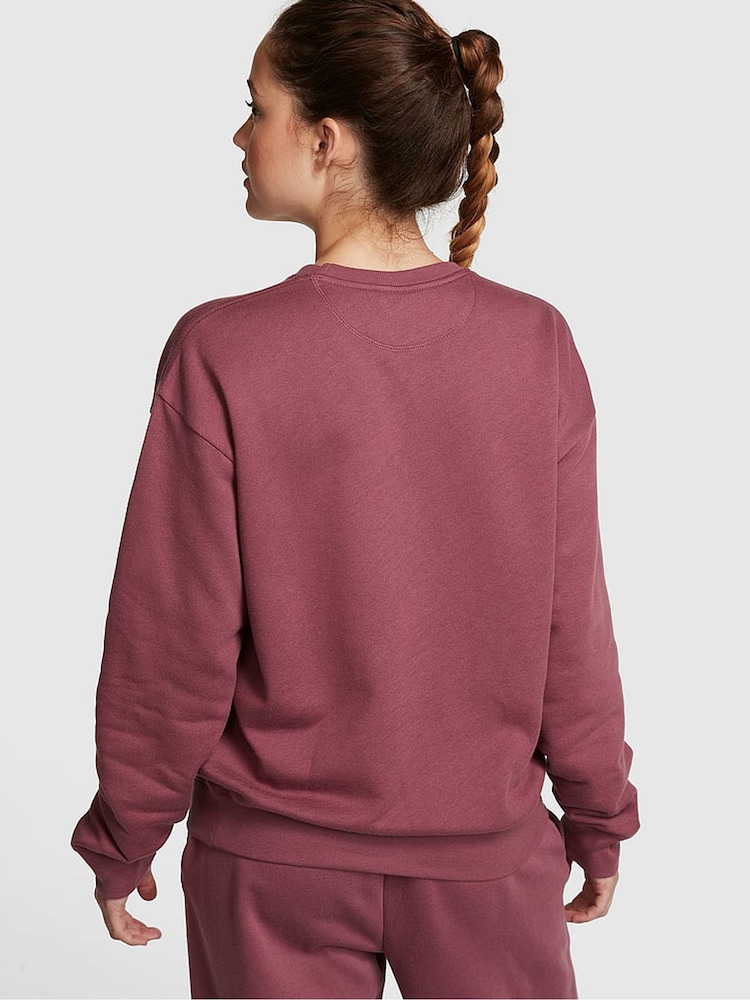 Victoria's Secret PINK Morning Rose Pink Fleece Oversized Sweatshirt - Image 2 of 4