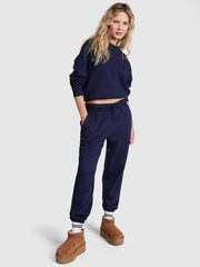 Victoria's Secret PINK Midnight Navy Blue Fleece Oversized Sweatshirt - Image 3 of 4