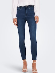 ONLY Blue Petite High Waisted Stretch Skinny Jeans - Image 1 of 6