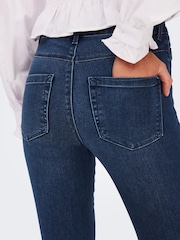 ONLY Blue Petite High Waisted Stretch Skinny Jeans - Image 4 of 6