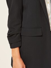 Friends Like These Black Petite Edge to Edge Tailored Blazer - Image 4 of 4