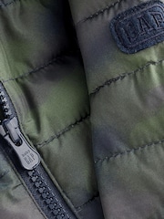 Gap Green Camo Water Resistant Recycled Lightweight Puffer Jacket - Image 4 of 4
