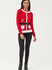 Society 8 Red Santa Matching Family Christmas Jumper - Image 2 of 5