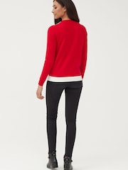 Society 8 Red Santa Matching Family Christmas Jumper - Image 3 of 5