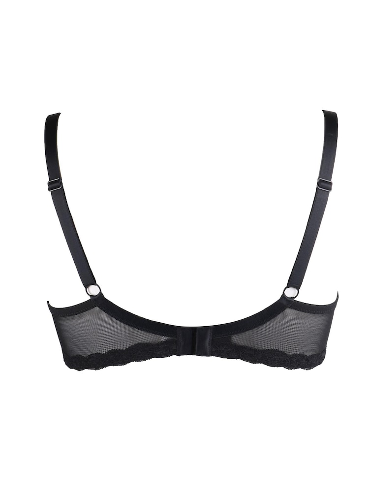Pour Moi Black Luxe Linear Contour Lightly Padded Bra - Image 5 of 5