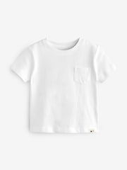 Gap White Pocket Short Sleeve Crew Neck T-Shirt (12mths-5yrs) - Image 1 of 3